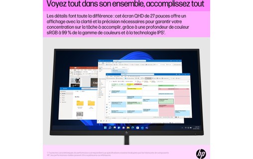 Écran 27" HP E27q G5 - HDMI/DisplayPort
