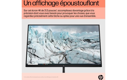 Écran 31,5" HP E32k G5 - 4K HDMI/DisplayPort - 6N4D6AA#ABB