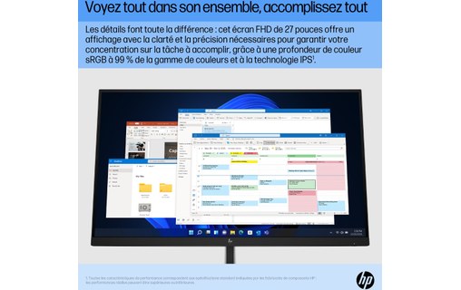 Écran 27" HP E27 G5 - HDMI/DisplayPort - 6N4E2AA#ABB