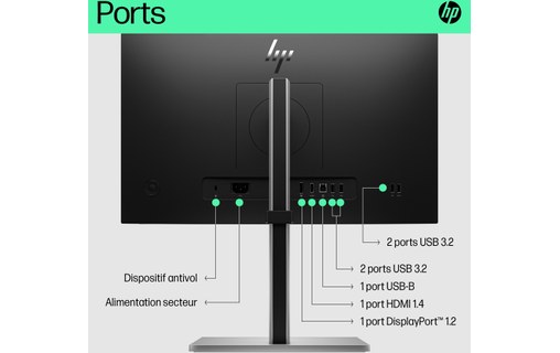 Écran 21,5" HP E22 G5 - HDMI/DisplayPort