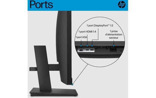 Écran 27" HP P27h G5 - HDMI/DisplayPort/VGA