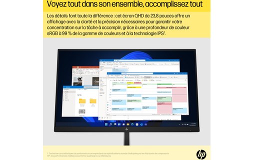 Écran 23,8" HP E24q G5 - HDMI/DisplayPort