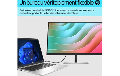 Écran 27" HP E27k G5 - 4K HDMI/DisplayPort/USB-C - 6N4C4AA#ABB