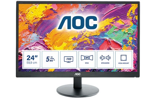 Écran 23,6" AOC M2470SWH - HDMI/VGA