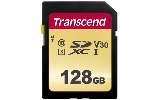 Carte SDXC Transcend SDC500S 128 Go, UHS-I, V30