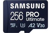 Carte microSDXC Samsung PRO Ultimate 256 Go avec adaptateur USB, UHS-I, V30