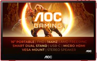 Écran Gaming 15,6" AOC 16G3 - USB-C/Micro HDMI