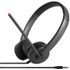 Micro-casque Lenovo Stereo Analog, Noir - Jack 3,5 mm