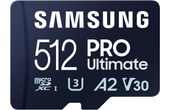 Carte microSDXC Samsung PRO Ultimate 512 Go avec adaptateur USB, UHS-I, V30
