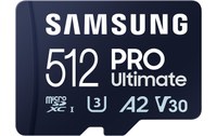 Carte microSDXC Samsung PRO Ultimate 512 Go avec adaptateur USB, UHS-I, V30