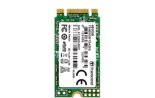Transcend 420S 480 Go - SSD M.2 SATA 3D NAND