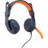 Micro-casque Logitech Zone Bleu, Orange - Jack 3,5 mm