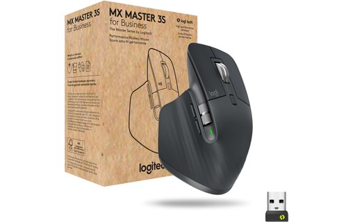 Logitech MX Master 3s for Business souris Droitier RF sans fil + Bluetooth Laser