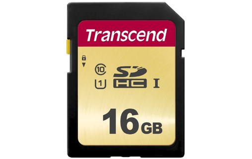 Carte SDHC Transcend SDC500S 16 Go, UHS-I