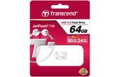 Clé USB Transcend JetFlash 710 64 Go - Argent - USB 3.2