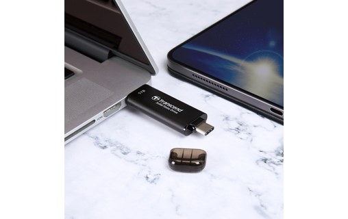 Transcend ESD310 512 Go - Noir - SSD externe USB-C & USB-A