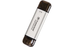 Transcend ESD310 2 To - Argent - SSD externe USB-C & USB-A