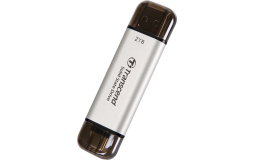 Transcend ESD310 2 To - Argent - SSD externe USB-C & USB-A