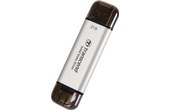 Transcend ESD310 2 To - Argent - SSD externe USB-C & USB-A