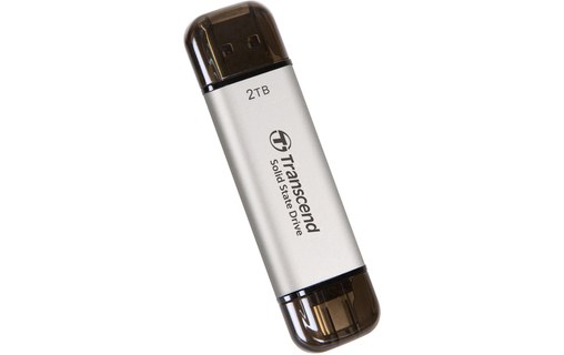 Transcend ESD310 2 To - Argent - SSD externe USB-C & USB-A
