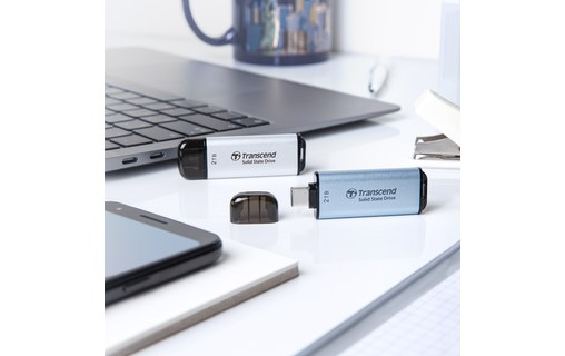 Transcend ESD300 1 To - Argent - SSD externe USB-C