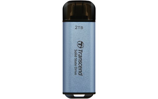 Transcend ESD310 2 To - Bleu - SSD externe USB-C & USB-A