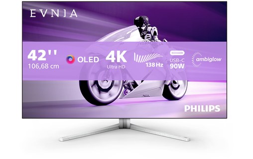 Écran Gaming 41,5" Philips Evnia 8000 42M2N8900/00 - 4K OLED 138 Hz