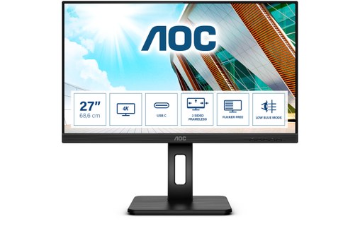 Écran 27" AOC U27P2CA - 4K USB-C