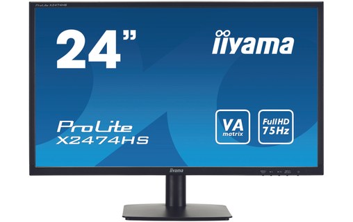 Écran 23,6" Iiyama Prolite X2474Hs-B1 - Hdmi/Displayport/Dvi/Vga