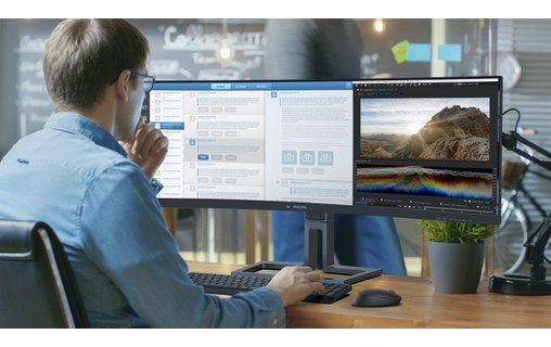 Écran Incurvé 44,5" Philips Série 6000 45B1U6900C/00 - HDMI/DisplayPort/USB-C