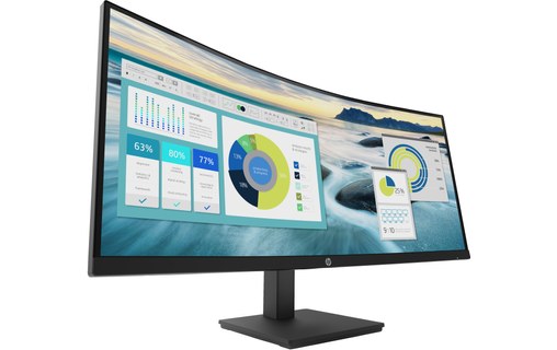 Écran Incurvé 34" HP P34hc G4 / 21Y56AA - HDMI/DisplayPort