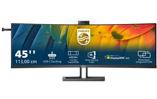 Écran Incurvé 44,5" Philips Série 6000 45B1U6900CH/00 - HDMI/DisplayPort/USB-C