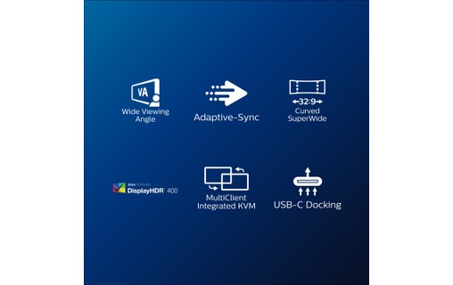 Écran Incurvé 48,8" Philips P-Line 499P9H/00 - HDMI/DisplayPort