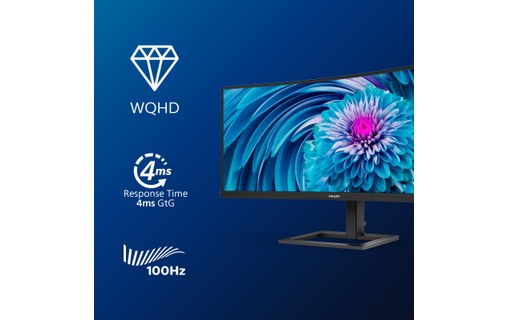 Écran Incurvé 34" Philips E-Line 346E2CUAE/00 - USB-C