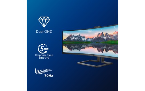 Écran Incurvé 48,8" Philips P-Line 499P9H/00 - HDMI/DisplayPort