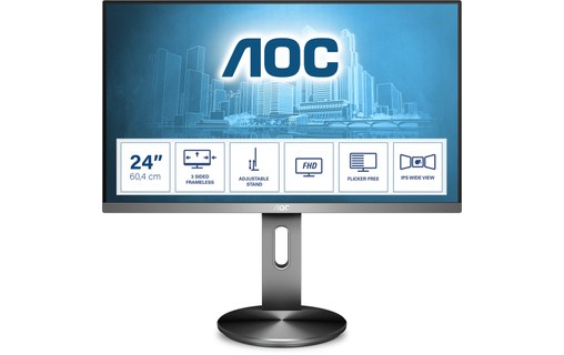 Écran 23,8" AOC 90 Series I2490PXQU/BT - HDMI/DisplayPort/VGA