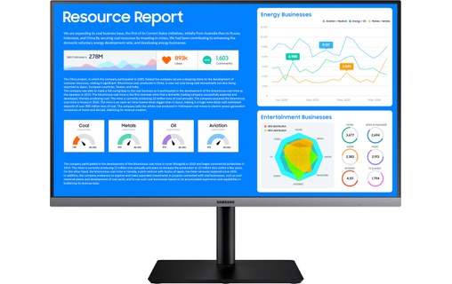 Écran 27" Samsung S27R650FDU - HDMI/DisplayPort/VGA