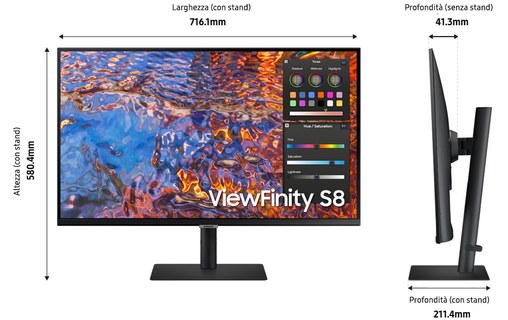 Écran 32" Samsung ViewFinity S8 S80PB - 4K USB-C