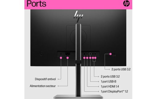 Écran Tactile 23,8" HP E24t G5