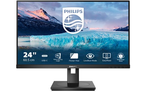 Écran 24" Philips S-Line 243S1/00 - HDMI/DisplayPort/USB-C
