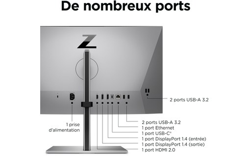Écran 24" HP Z24m G3 - HDMI/DisplayPort/USB-C