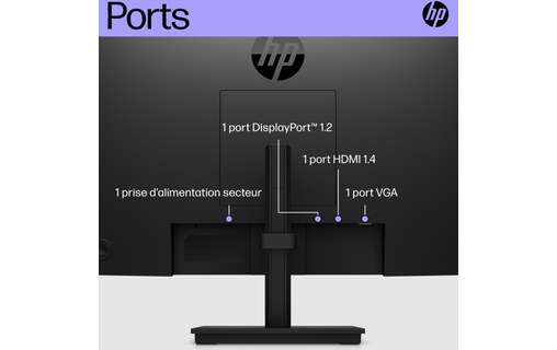 Écran 22" HP P22h G5 - HDMI/DisplayPort/VGA