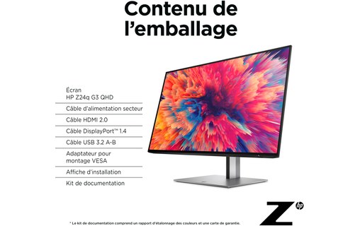 Écran 24" HP Z24q G3 - HDMI/DisplayPort