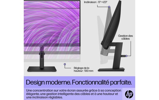 Écran 22" HP P22h G5 - HDMI/DisplayPort/VGA