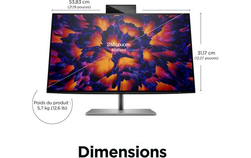 Écran 24" HP Z24m G3 - HDMI/DisplayPort/USB-C