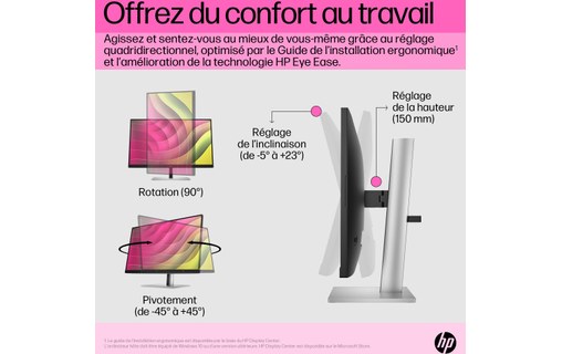 Écran Tactile 23,8" HP E24t G5