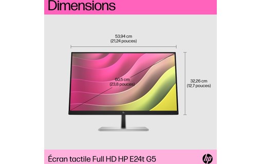 Écran Tactile 23,8" HP E24t G5
