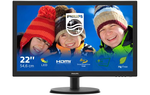 Écran 21,5" Philips V-Line 223V5LHSB2/00 - HDMI/DVI/VGA