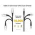 Câble de charge USB-C vers USB-A 2,2 m - EZQuest DuraGuard X48922