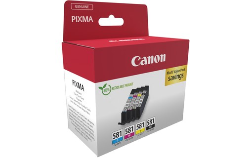 Canon 2103C007 cartouche d'encre 4 pièce(s) Original Noir, Cyan, Magenta, Jaune